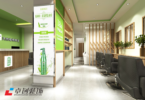 氧發堂養發店中藥展示架裝修效果圖